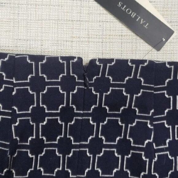 Talbots Women’s NEW NWT Pencil Jacquard Skirt Navy Size Petite 6 - Picture 4 of 4